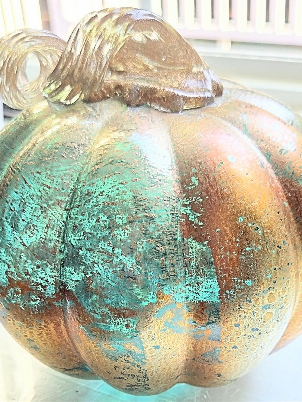 Mikasa Glass Pumpkin Decor 5½ x 6" Handblown Fall Halloween Table Accent